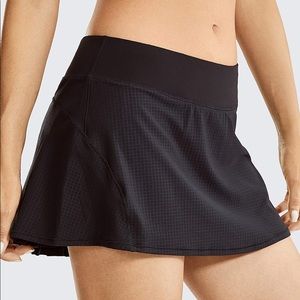 NWT CRZ YOGA Women's Quick Dry Pleated Tennis Skirt Mid Waisted